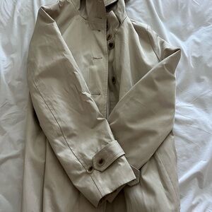 Calvin Klein Cream Button-Up Coat
